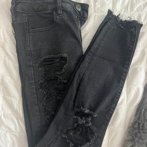 American Eagle Distressed High Rise Ne(x)t Level Stretch Jeans